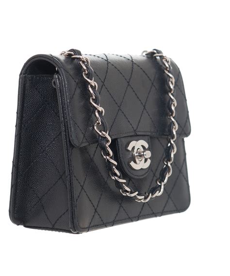 chanel black caviar shoulder bag|CHANEL Caviar Quilted Camellia Small Shopping Bag Black .